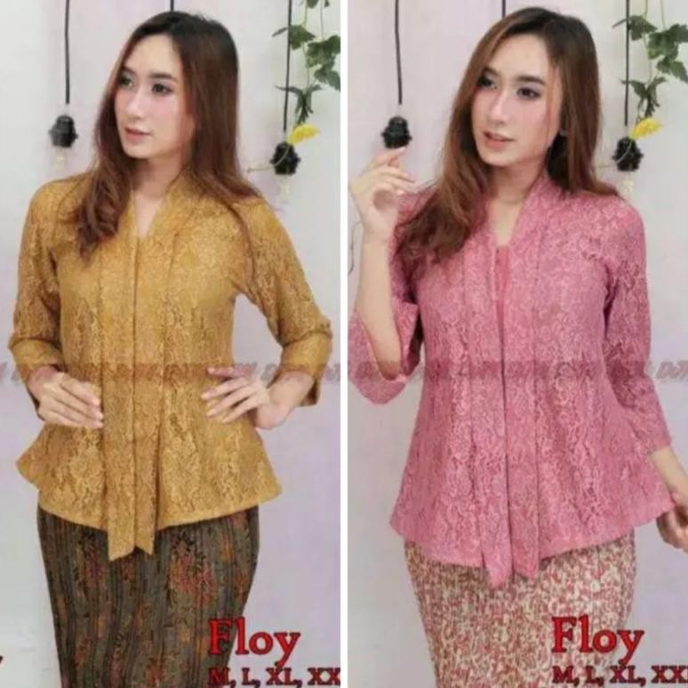marin kebaya jumbo 3l xxxxl ld 130 atasan kebaya modern kutubaru brokat kebaya kondangan brukat floy