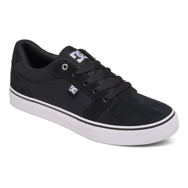 DC Mens Anvil Black/White/Black Vulcanized Shoe