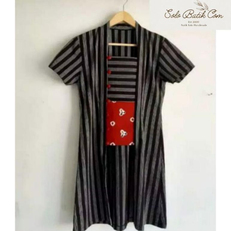 marin kutu baru panjang jumputan lurik atasan batik blus wanita solo