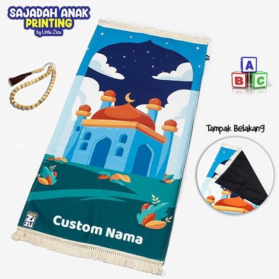 Terbaru | Sajadah Anak Printing Custom Nama Anak