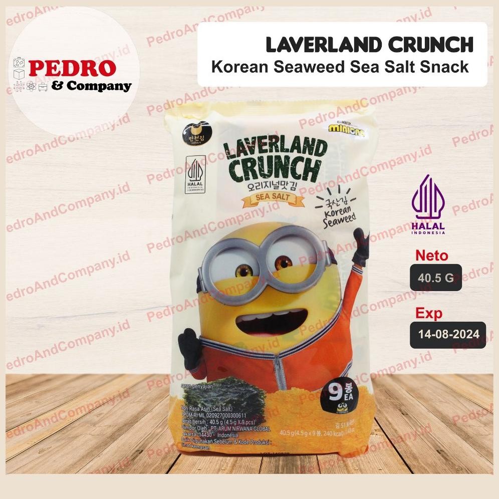 

Laverland - Crunch seaweed sea salt-snack rumput laut 40.5 gram 9pc