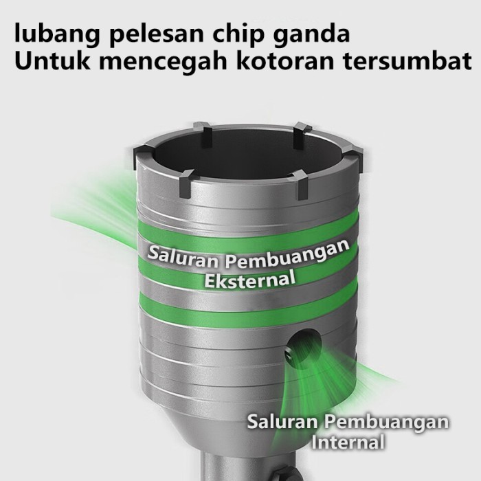 Isku Mata Bor Hole Saw Lubang Tembok Beton Hole Saw Hollow Core Hole Saw Pelubang Beton Tembok Pipa