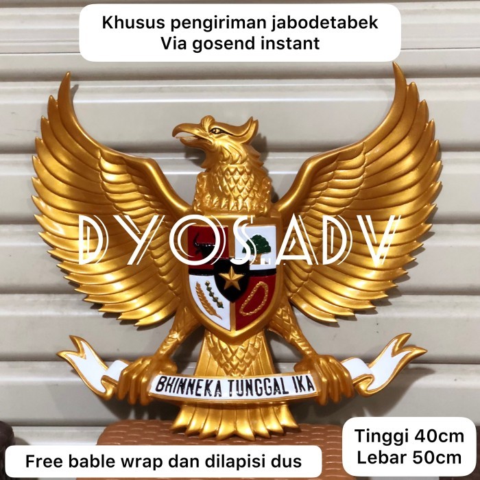 TERBARU lambang garuda pancasila fiber ukuran 50cm