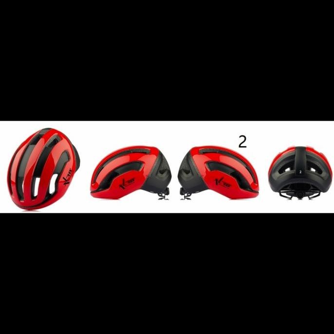 Helm Roadbike XLR8 Type #2 Red Black