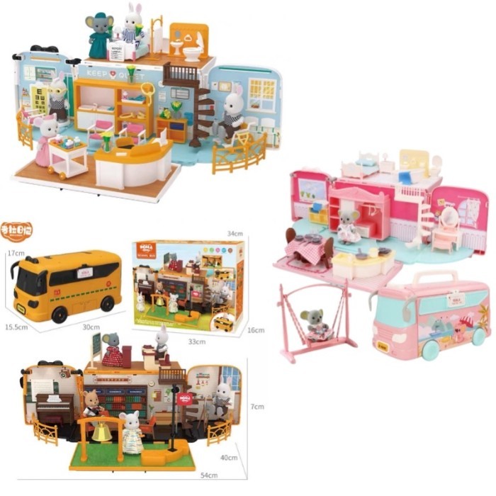 PROMO Koala Doll house Bus tour - doll house easy storage