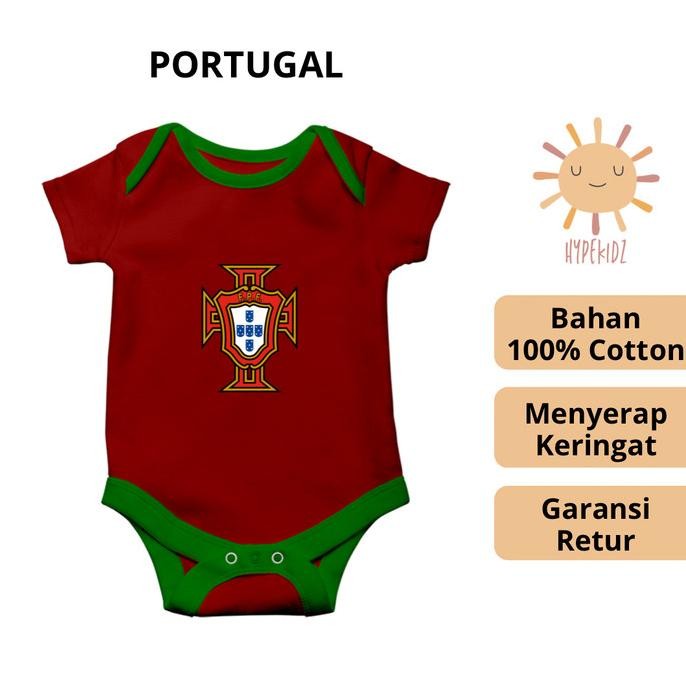 Jumper baju jersey bola bayi 0 6 bulan piala dunia World cup Portugal VIP