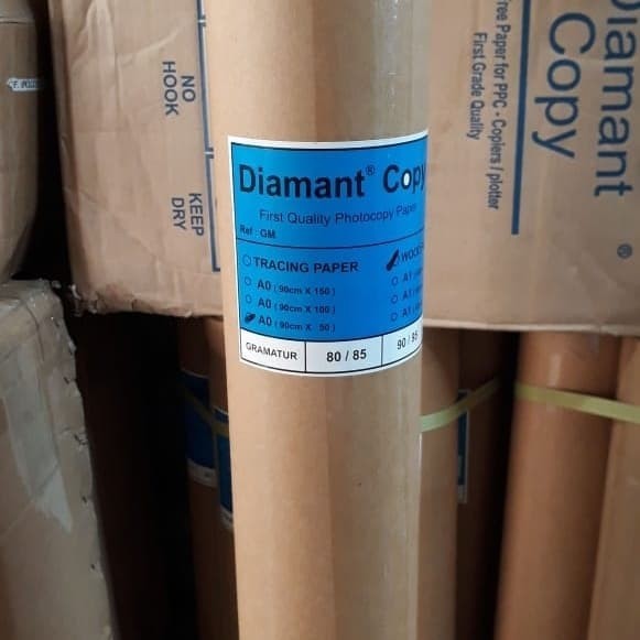 

Kertas HVS Plotter A0 50 meter 80 gram Diamant