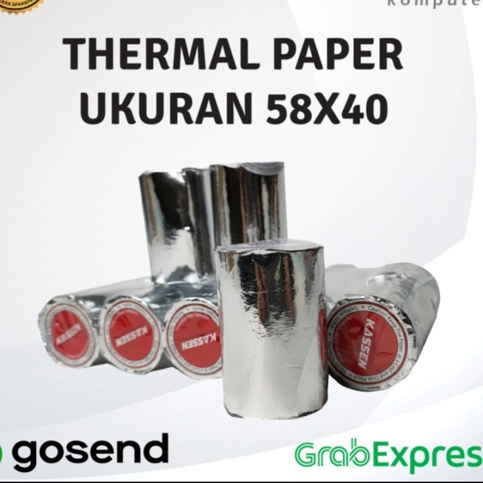 

TERBARU! KASSEN KERTAS THERMAL PAPER ROLL UKURAN 58X40 58 x 40