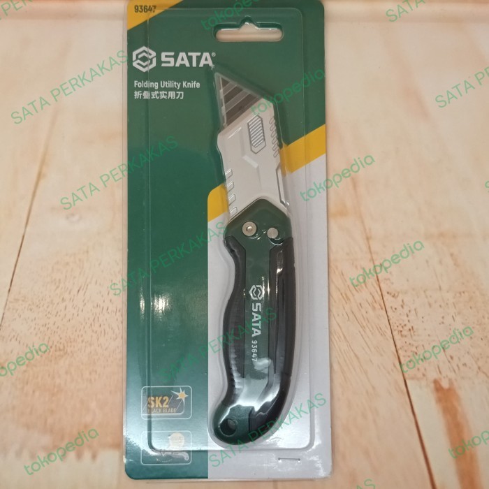

PROMO! Pisau Cutter Utilitas Lipat 93647 Folding Utility Knife Sata Tools