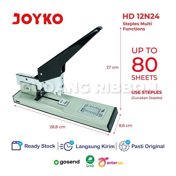 

JOYKO HD-12N/24 STAPLER BESAR JILID HEAVY DUTY STEPLER 16DEZZ3 limite