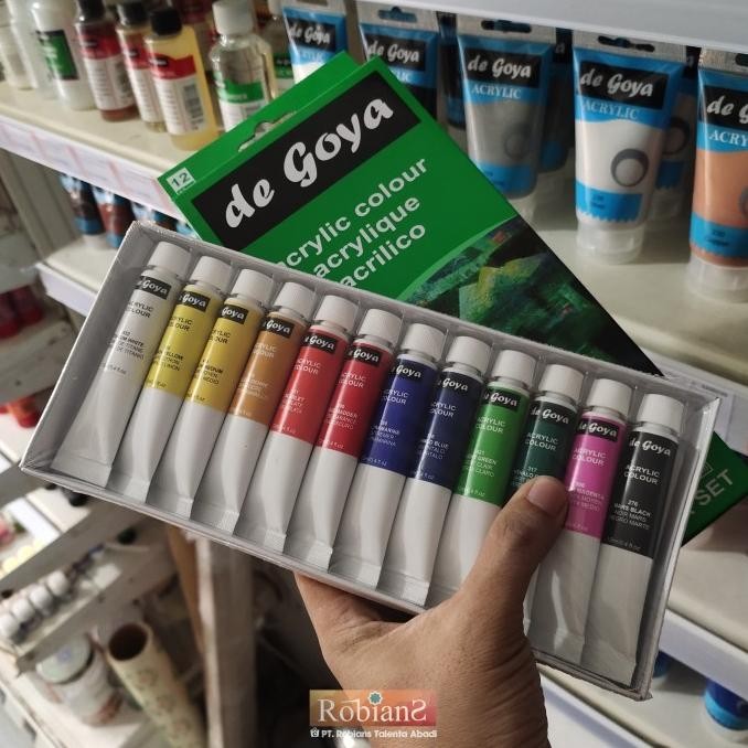 

Cat Lukis / Cat Akrilik Set - De Goya Acrylic Uk. 12 ml x 12 Warna HT
