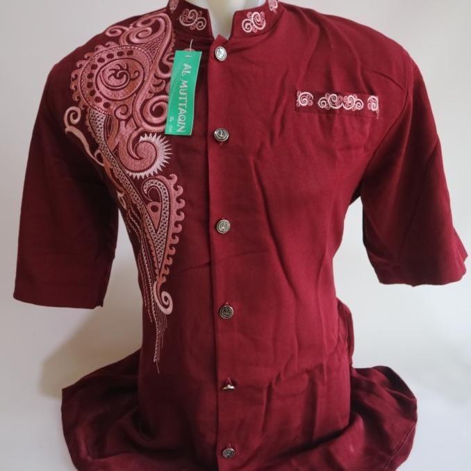 Produksi Jasko Jas Koko Merah Lengan Pendek Baju Koko Murah SKH 137 Terlaris