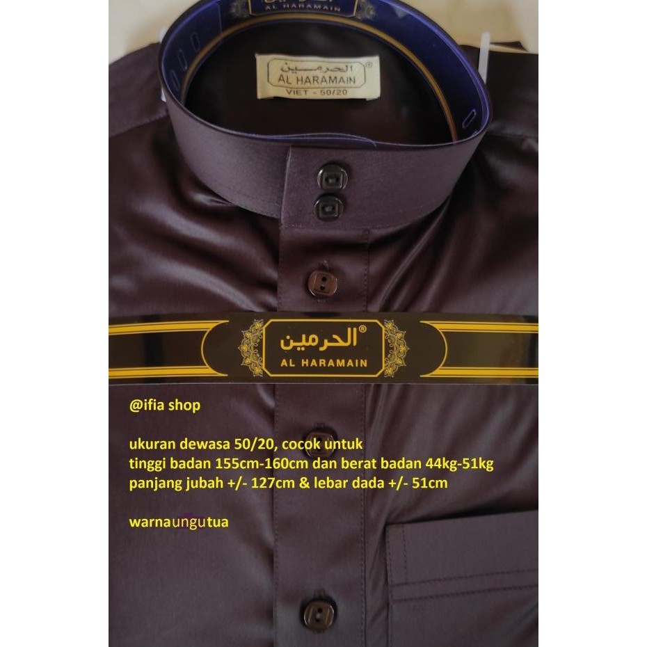 Jubah Pria AL HARAMAIN size 50-20 - Gamis Arab Impor Bahan Poliester Terlaris