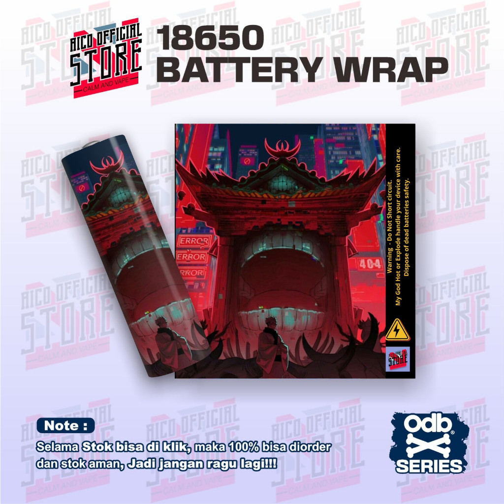 

*PromoTerjangkau* Pelindung Baterai Wrap 18650 Anime Jujutsu Kaisen Satoru Gojo Penghias Dan Batre 21 Garskin Wrap Stiker Premium / X Casing Case COD