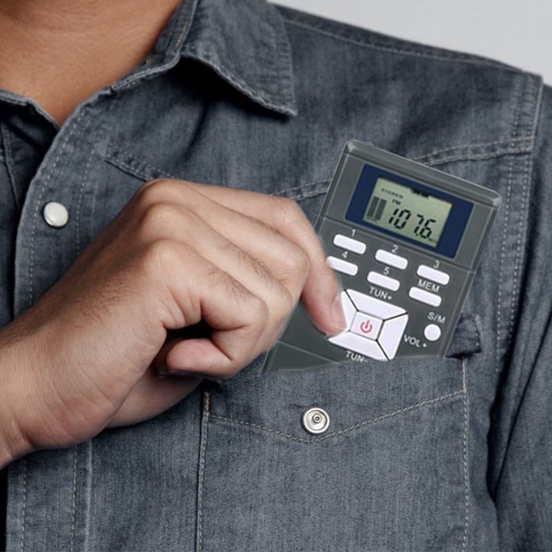 Portable Radio Mini FM with Earphone Radio Mini Portable Radio Saku