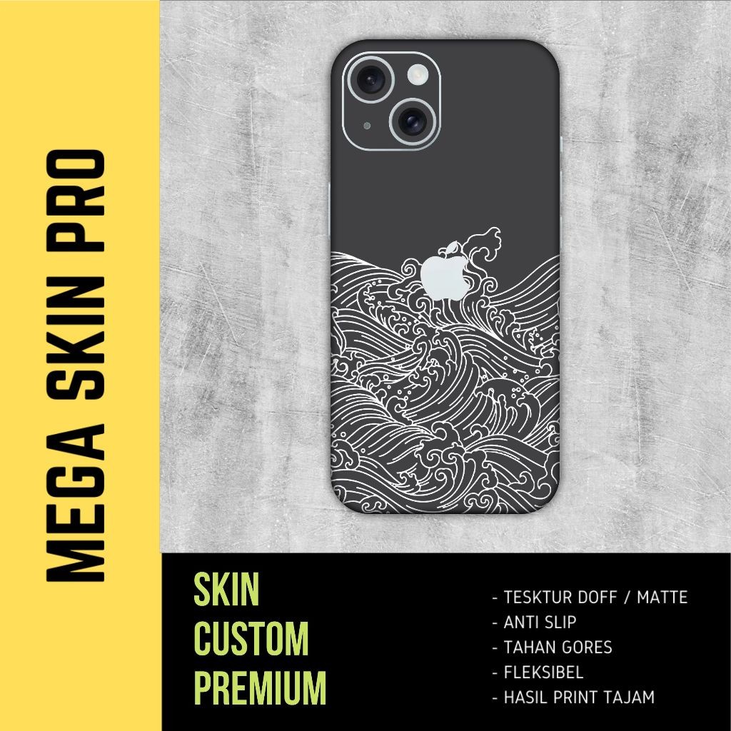 

*PromoTerjangkau* Iphone 15 Grey Lines Garskin Wrap Stiker Premium / X Casing Case COD