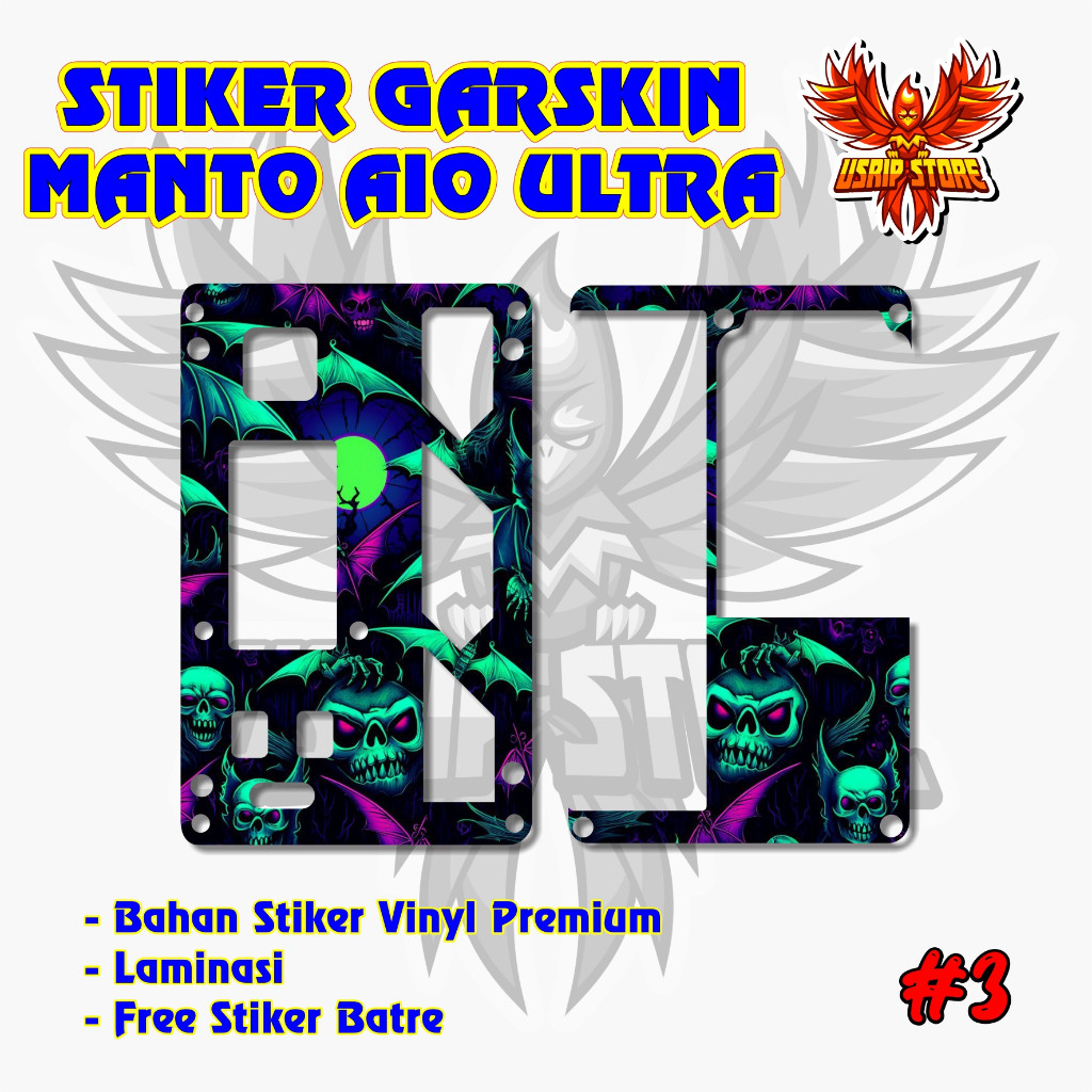 

*PromoTerjangkau* Stiker Garslin Manto Aio Ultra Ke 1 Ada Lubang 03 Garskin Wrap Stiker Premium / X Casing Case COD