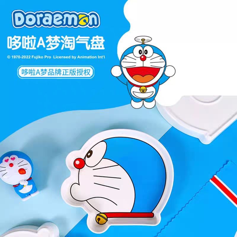Piring Doraemon / Piring Makan Lauk Doraemon / Piring Keramik Karakter Doraemon