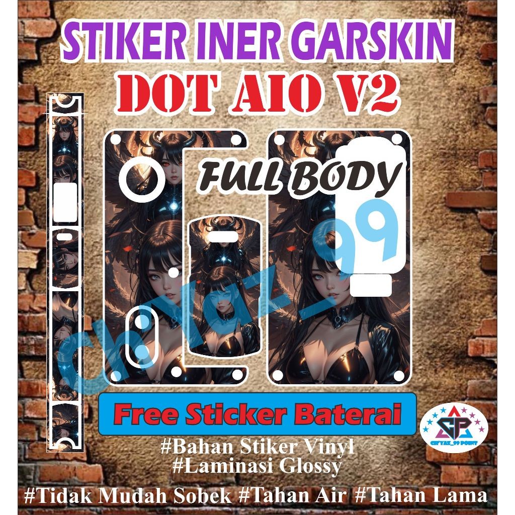 

*PromoTerjangkau* Pelindung Dot Gloosylaminasi Garskin Wrap Stiker Premium / X Casing Case COD