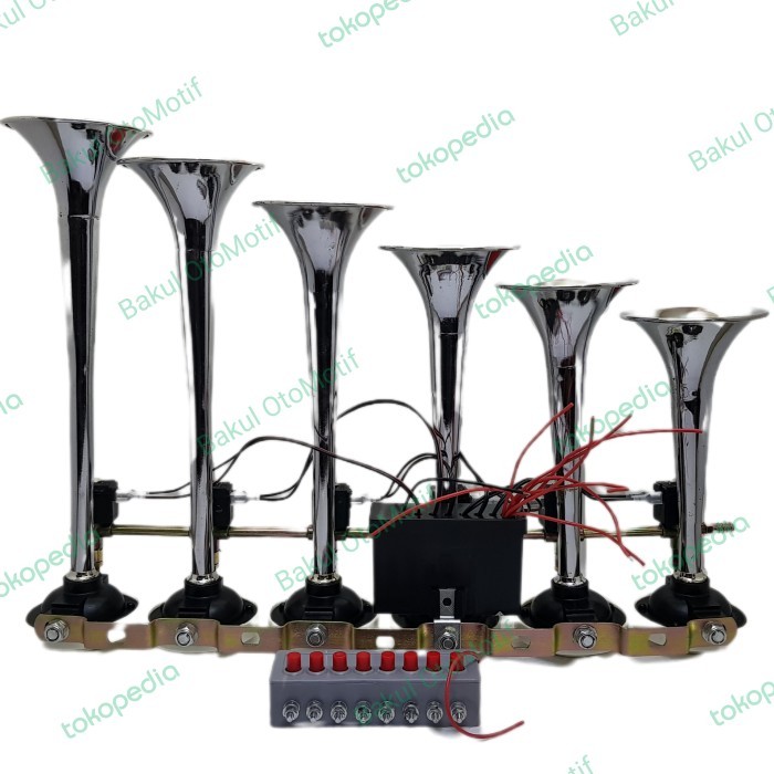 Langsung Co Bossku Klakson Telolet 6 Corong + 8 Tombol/Suara - 24V