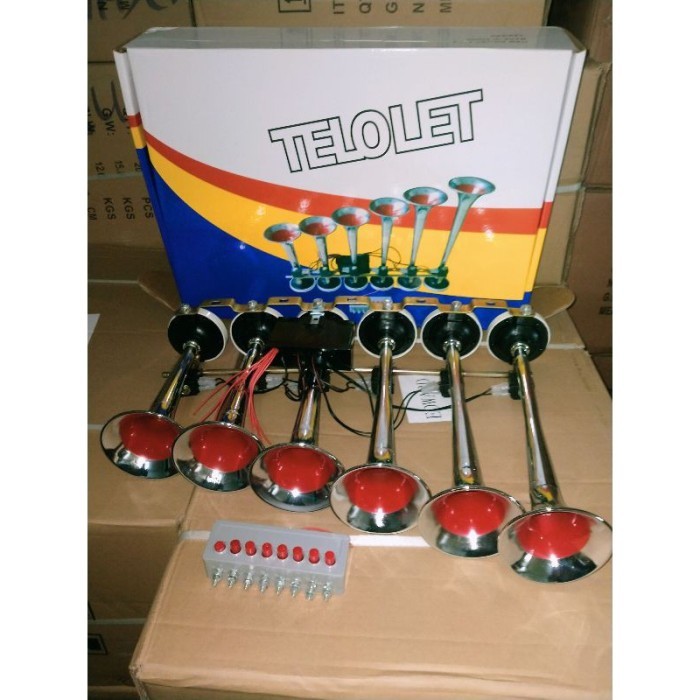 Order Langsung Saja Klakson Telolet 6 Corong 8 Tombol 8 Suara 12V/24V