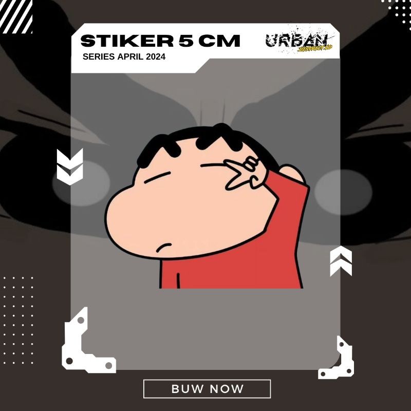 

*PromoTerjangkau* Urban Stiker Sinchan 5 Cm Motor Laptop Mobil Label By District Id Garskin Wrap Premium / X Casing Case COD