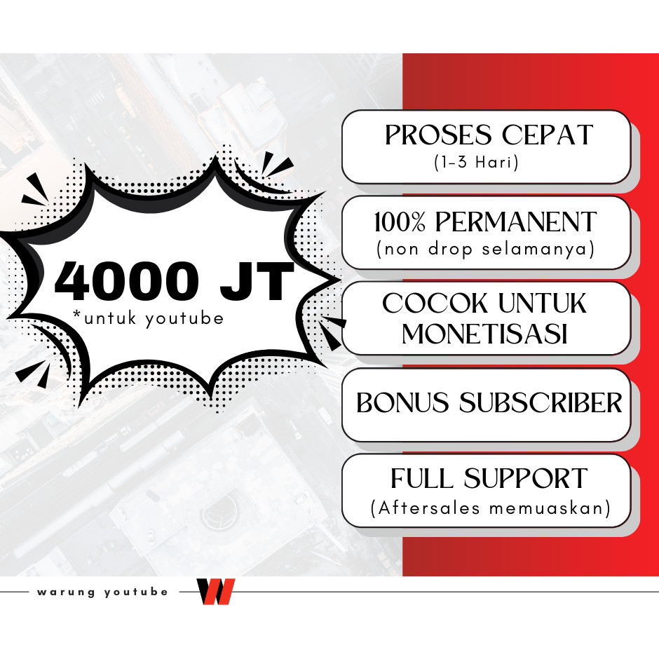 4000 JT & Bonus Subscriber dari Warung YouTube