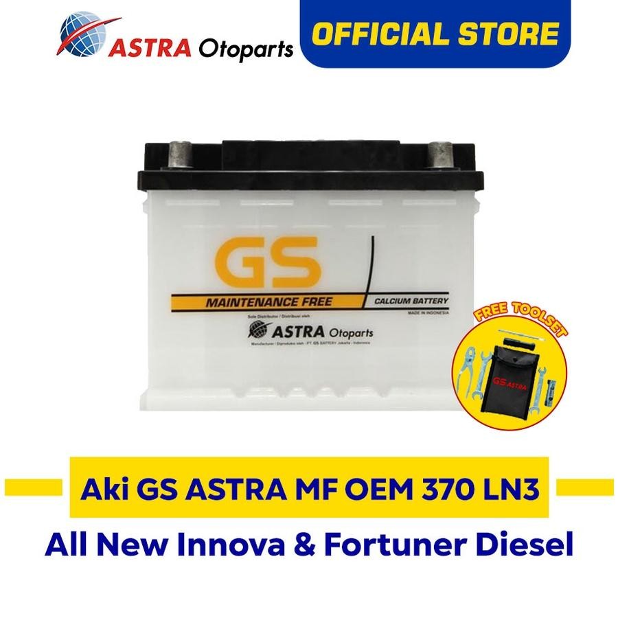 Gs Astra Mf Oem 370Ln3 Aki Mobil All New Innova Diesel, Innova Venturer, Toyota Fortuner Diesel, Dll
