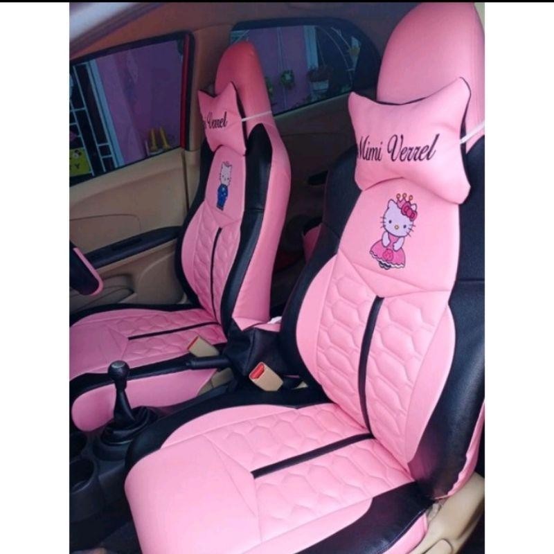 Sarung Jok Mobil Karakter Logo Mobil 2 Baris Brio, Agya, Ayla, Kia Picanto, Datsun Dll