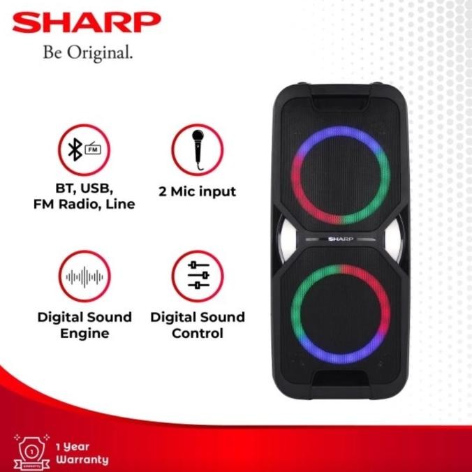 Murah Sharp Portable Party Speaker Ps 925 / Ps925 / Speaker Bluetooth Ps-925