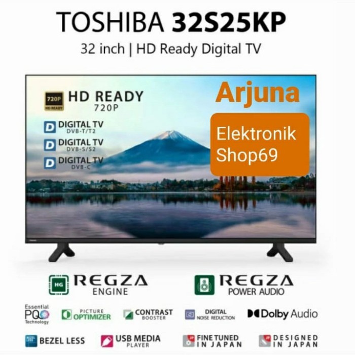 Toshiba 32S25Kp Led Tv 32 Inch Digital Tv Dvb-T2, Usb Movie 32-S25Kp