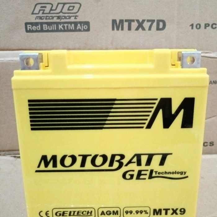 Aki Motor Bajaj Pulsar 180 Motobatt Mtx9 Aki Kering/Aki Gel