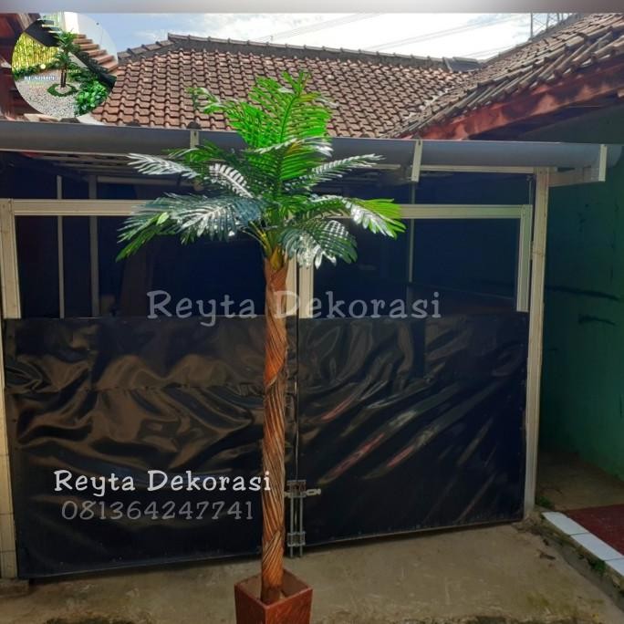 palem hias - pohon palem tinggi 2mtr - bunga hias artificial kurma