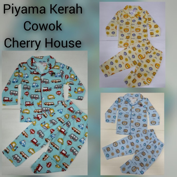 CHL SETELAN PIYAMA KERAH ANAK CHERRY HOUSE SGA