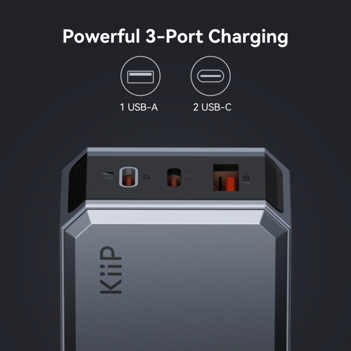 

SALE TERLARIS KIIP ADAPTOR GAN6 FAST CHARGING 100W KEPALA CHARGER QUICK CHARGING TRAVEL ADAPTER