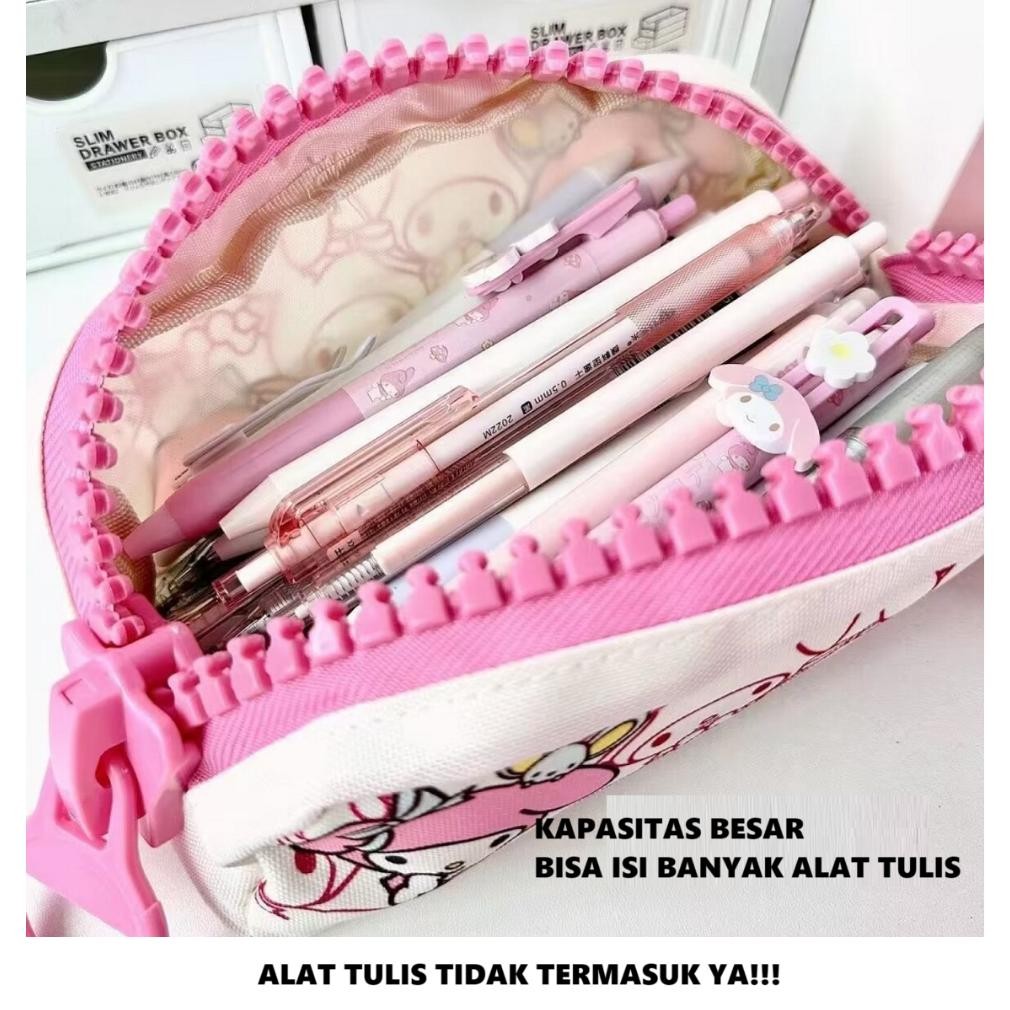 

ORIGINAL Tempat Pensil Kotak pensil Softcase kanvas Toy Story Sanrio My melody Pochacco resleting besar SD83