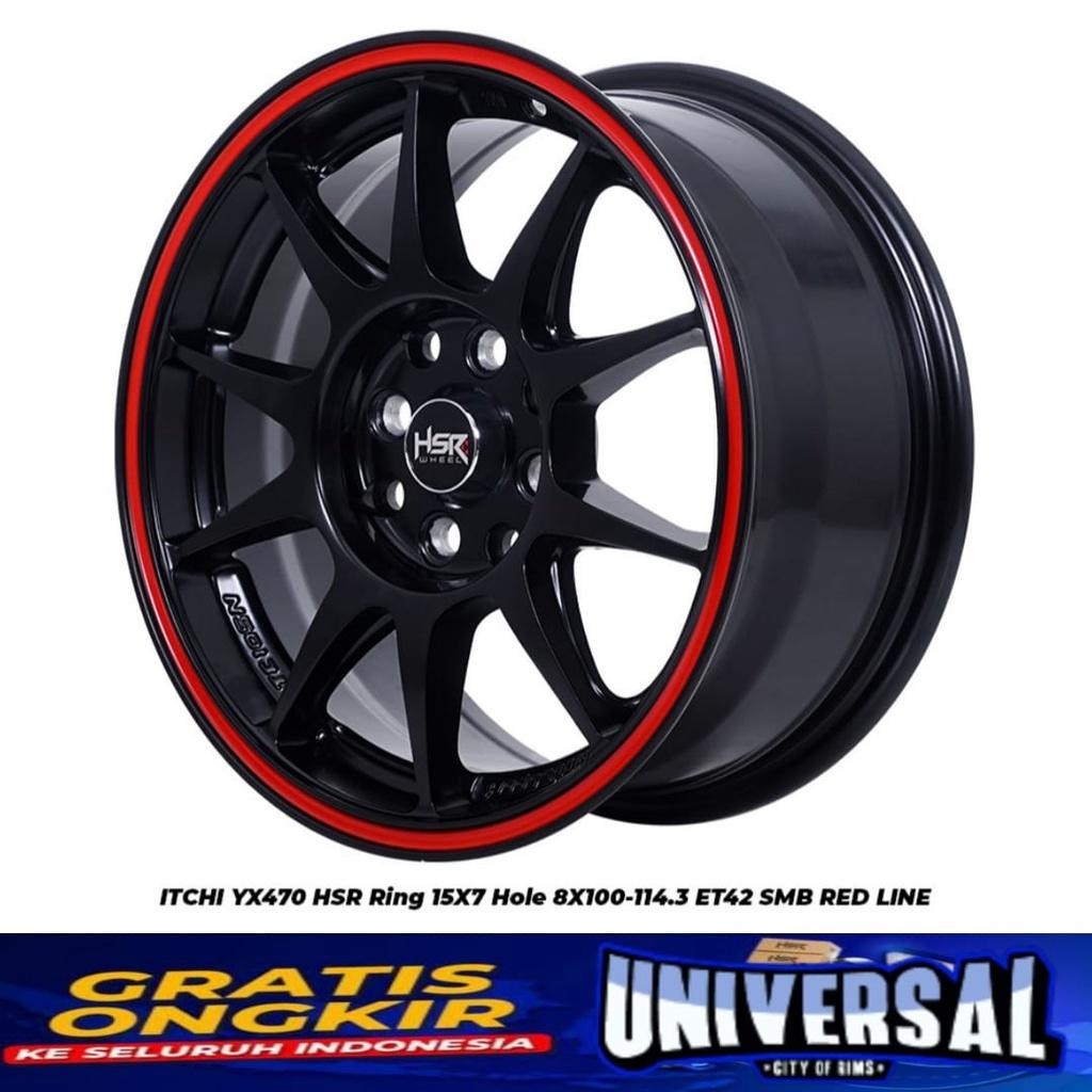 Velg Variasi Ring 15 Hsr Itchi R15 Hole 4X100 4X1143 Pelek Mobil Confero Yaris Avanza