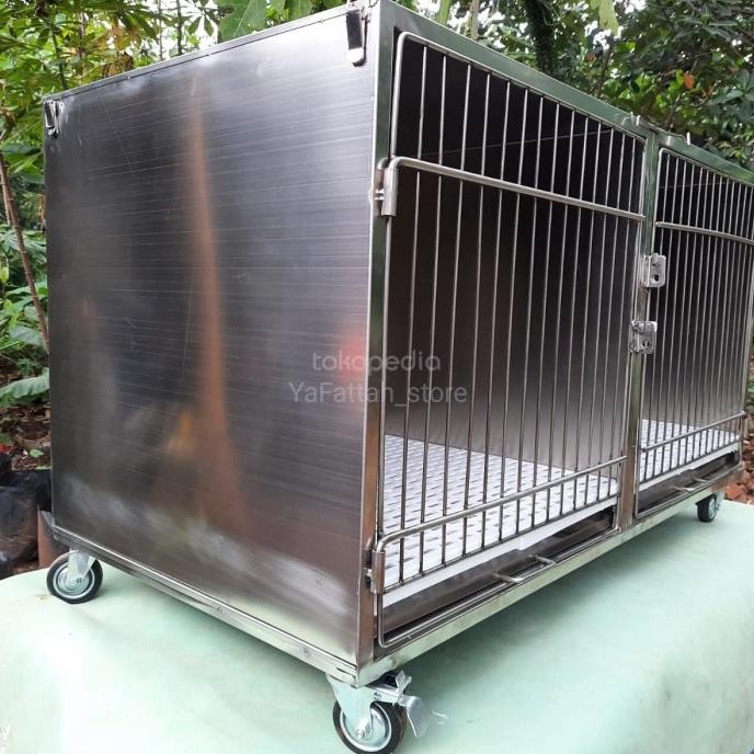 Kandang Hewan Kucing Anjing Full Stainless Besar - Pet Cage Anjing kucing