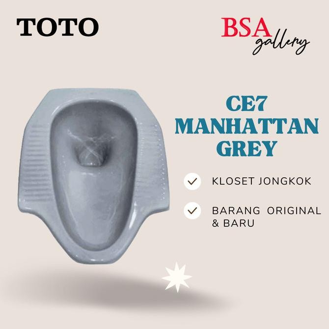KLOSET JONGKOK TOTO CE7 MANHATTAN GREY / WC JONGKOK WARNA ABU ORI TOTO