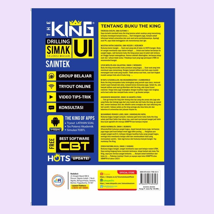 

CUCI GUDANG Buku SIMAK UI 2021 : The King Drilling SIMAK UI SAINTEK 2021