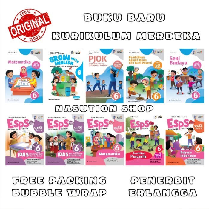 

READY STOK Buku Untuk Kelas 6 SD/MI Erlangga Kurikulum Merdeka Kurmer