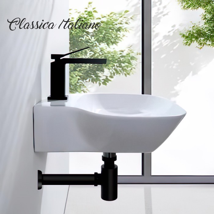 Classica Italiano Wastafel keramik gantung mewah modern anti noda