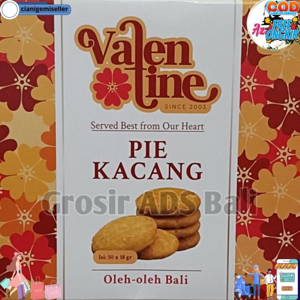 

Pie Kacang Valentine Isi 50 Pcs + Box // Pie Susu Bali // Oleh-Oleh Khas Bali. D Termurah