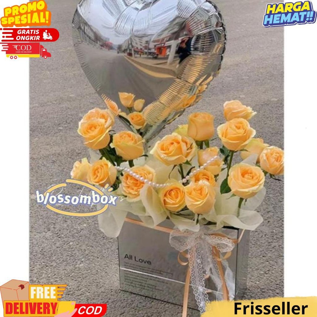 

B61 Kotak Valentine | Kotak Silver | Hari Valentine | Kotak Bunga | Kado Valentine | Flower Box | Box Bunga | Florist | Kotak Cake | Kotak Kado D Cod