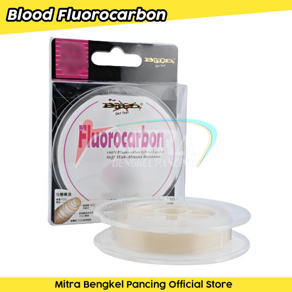 AJR99 SENAR LEADER BLOOD 100% FLUOROCARBON HYBRID SENAR PANCING