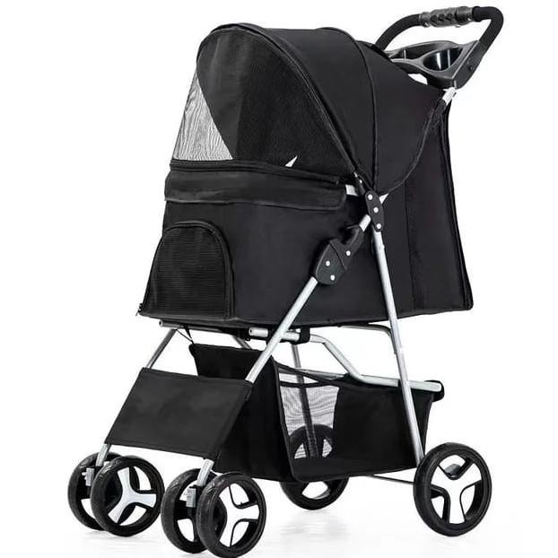 Pet Stroller Stroller Hewan 4 Wheels - Dog & Cat