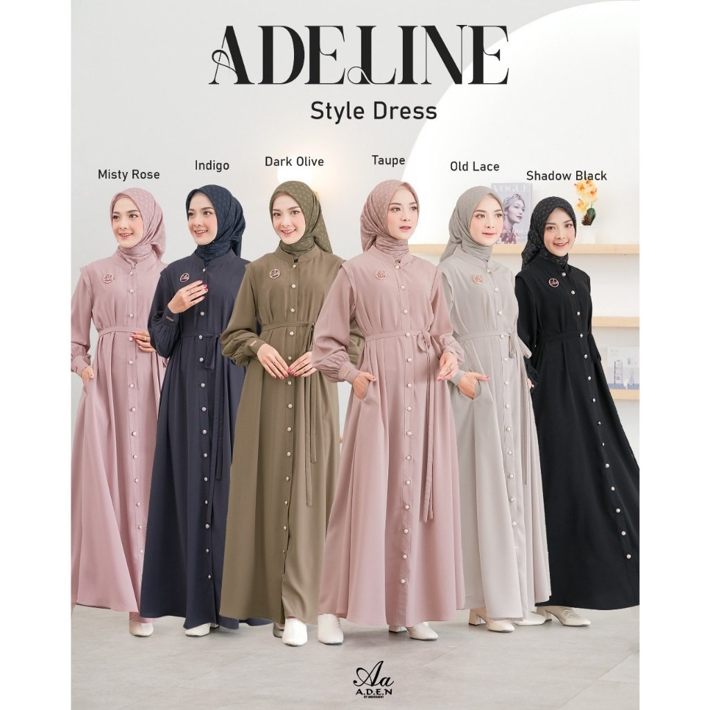 Gratis Ongkir  Ready Stok Siap Kirim Adeline Tunik&Dress By Aden Hijab