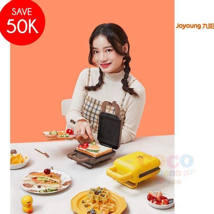 Joyoung Sk-T1 Sally Brown Sandwich Waffle Machine Maker Ay.Dinata