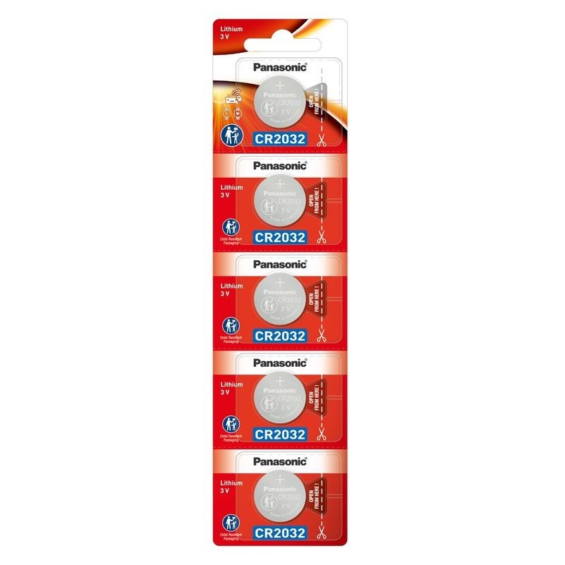 TERLARIS Panasonic Baterai Lithium Koin CR2032 5pc Battery Lithium Coin CR2032 eH-23