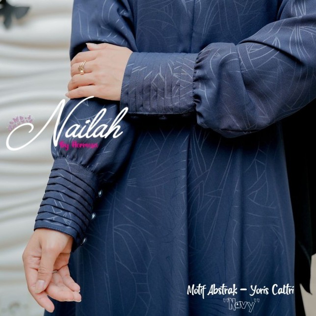 pakaian wanita navy/gamis wanita biru dongker/gamis wanita navy